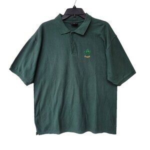 ⭐Shandon Size XL Men's Logo Golf Polo T-shirt Shamrock Embroidered Top Green⭐